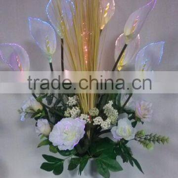 2017 New Garden Decor Lamp Wholesale Price Artificial Big Size Fiber Optic Calla Lily Flower Pot photo-3