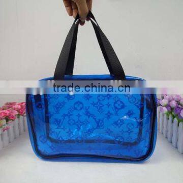 Customized Simple Women PVC Chic Printign Shoulder Cosmetic Bags