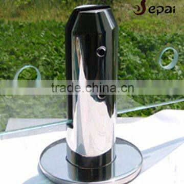 stainless steel swimming pool spigot with frameless glass railing