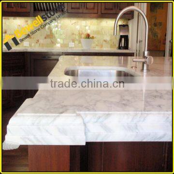 Italy carrara white marble kitchen cove ogee edge countertop