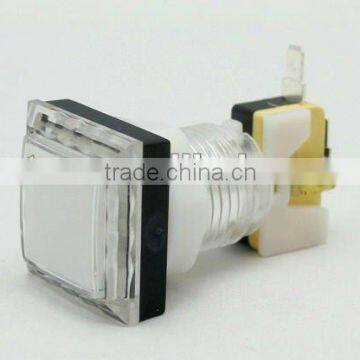 square white LED plastic arcade game machine push button switch sonic arcade game machine push button switch