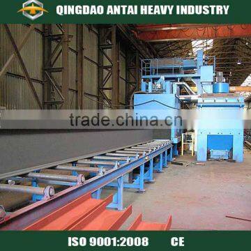 H beam steel shot blasting and cleaning machine