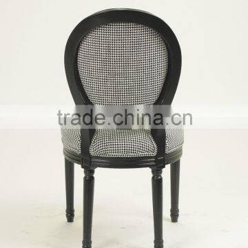 Black Finish Color Solid Beech Wood Hotel Chair /Round Upholstered Side Chair(CH-211-1) photo-4