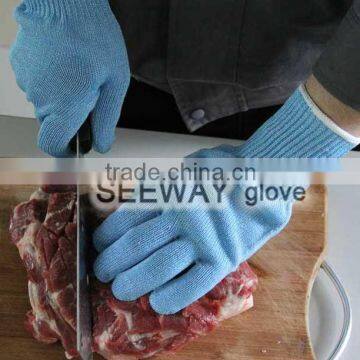 SEEWAY Slash Resistant Food Safe Cut Level 5 Blue Butcher Cut Resistant Gloves for Kitchen Use photo-3