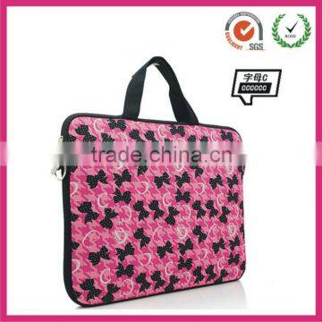 Korean style full-C sublimation neoprene laptop tote sleeve/laptop bag for women(manufactory)