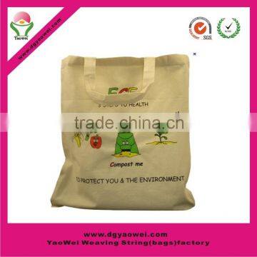 2016 eco-friendly promotational 120g natural cheaper canvas bag