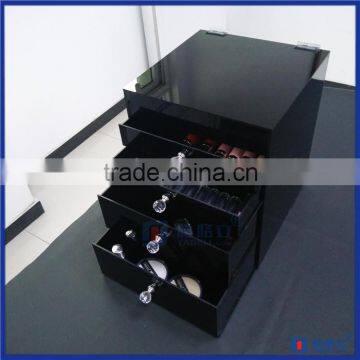 Clean Black Polished Acrylic With Wholesale Acrylic Makeup Organizer With Drawers photo-6