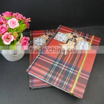 custom design printed paper hardcover journals with gold elastic band