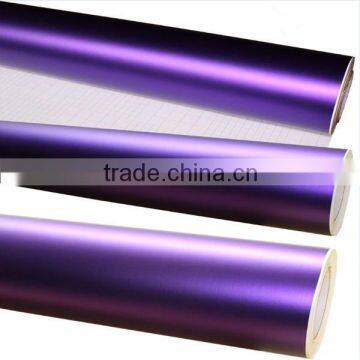 New fashion self-adhesive vinyl matte chrome purple car color changing sticker