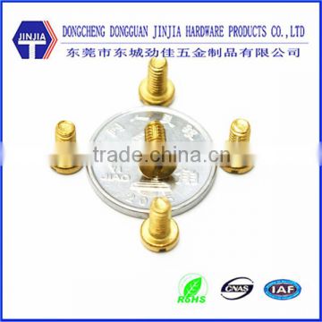 DIN84 slotted brass round head micro screw