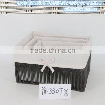 black supermarket display pp woven baskets