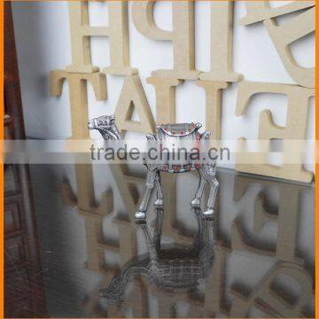 2181S-DP Trumpet Standing Camel Diamond Shape Metal Jewelry Box Upscale Gift photo-3