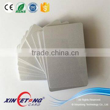 CR80 Silver Metallic Blank Plastic PVC Cards