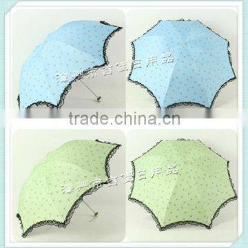 LB315 eye-catching color beautiful promotional gift folding ladies parasol umbrella