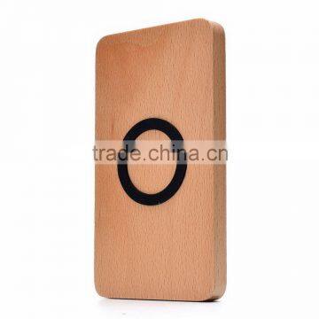Natural Real Wood Bamboo Qi Wireless Charger Pad Charging Mat for Smart Phone photo-4