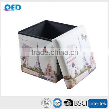 Removable Cover Roomy Foldable Storage Ottoman photo-6