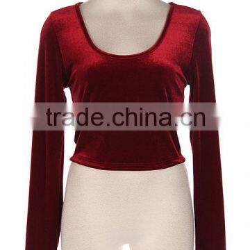FAUX VELVET SHORT PULLOVER