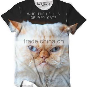 3d t-shirt animal, custom sublimation tshirt, cartoon printed t-shirt