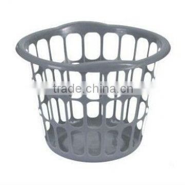 plastic grey laundry basket