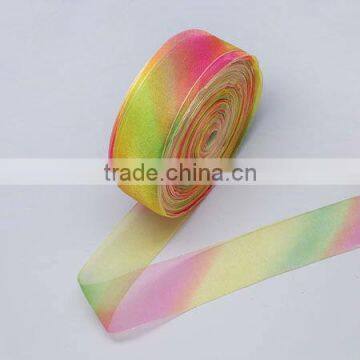 Colorful Tie Dyed Organza Ribbon for Jewelry Making(ORIB-Q008-1)