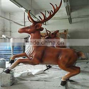 Traditional style Christmas deer decoration, large natural deer decoration,FRP Deer