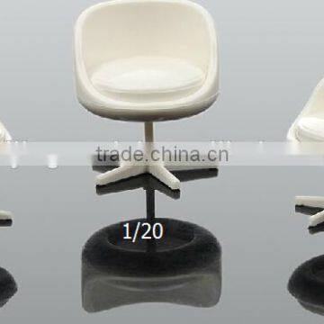 1/25 Scale White Plastic Chair for Architecture Maker photo-3