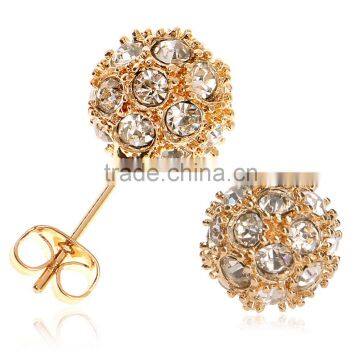 Woman Gold Plated 18k Ball Stud Earrings Jewelry Fashion                        
                                                                                Supplier's Choice