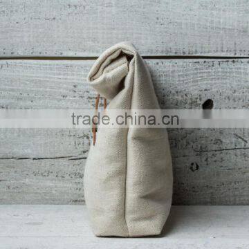 Personalized Waxed Canvas Lunch Bag With Leather Trim Quality Choice photo-6