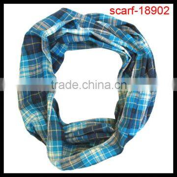 infinity fashion chevron plaid printed loop scarf