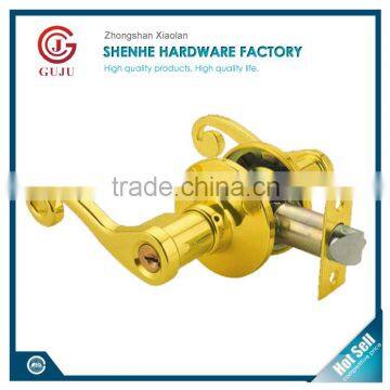 North America style residential brass grade 3 door grip handle lockset tubular lever lock