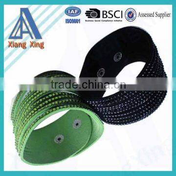 Small Size Green Single Wrap Wide Rhinestone Star Bracelet photo-6