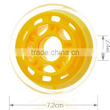 70*24mm Yellow PU scooter lighting wheels