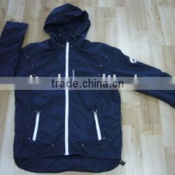 Windbreaker Jacket (100% Polyester, Transparent Coating Reverse Side, Meshing Lining)