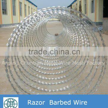 Concertina Galvanized Razor Barbed Wire Coil Fencing
