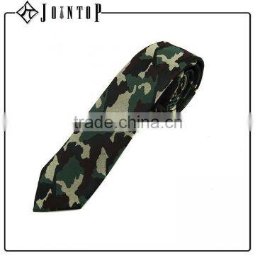 custom made new cheap silk camouflage skinny tie for man