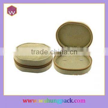 Customized Velvet Cufflink Box Round Small Velvet Cufflink Storage Box Wholesale