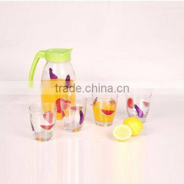 5pcs decorative drinking glass set