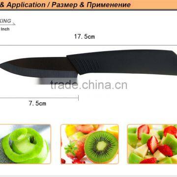 Top Quality Gifts Zirconia Black Blade Black Handle 3" 4" 5" Inch + Peeler + Covers Ceramic Knife Set Kitchen Fruit Knife Set photo-2