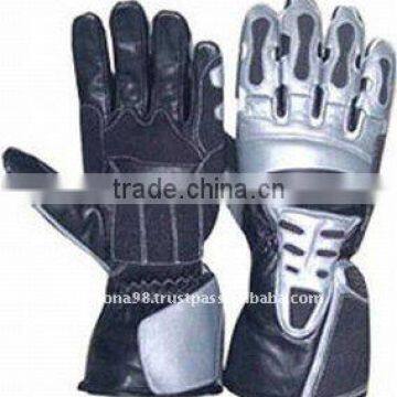 DL-1494 Leather Motorbike Racing Gloves , Leather Gloves