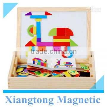 Educational toys wooden drawing board magnetic jigsaw colorfull puzzle for children                        
                                                Quality Choice