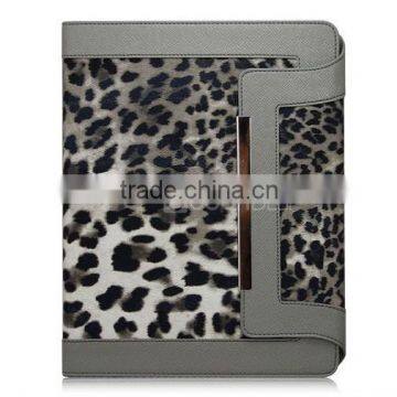 best selling product leopard pattern wallet leather case for Ipad 4 tablet