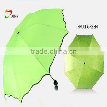 Men Women 3 Folding Windproof Anti UV Rain/Sun Umbrella photo-4