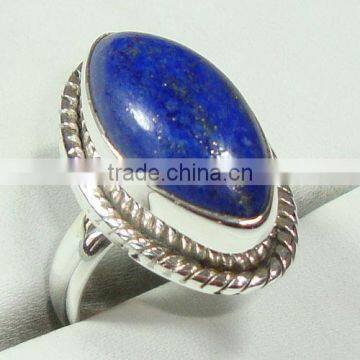 Natural gemstone jewelry marquise cut stone ring 925 silver