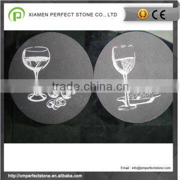 Black slate dinner plate for slate coaster good quality                        
                                                Quality Choice