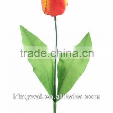 54 cm Artificial Single Tulip Spray with 2 Leaves