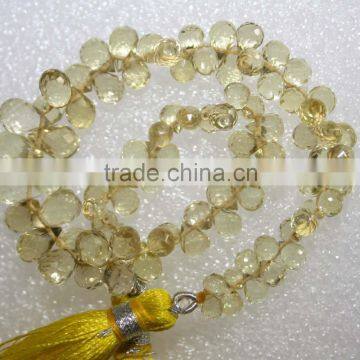 Natural Lemon Faceted Drops