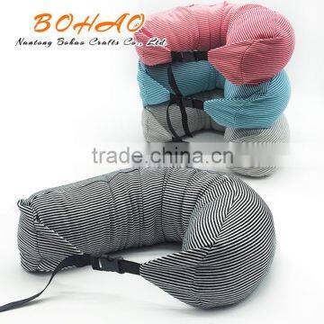 stripe foam particles pillow for Travel