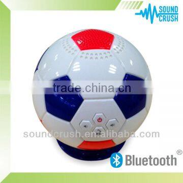 2014 Shenzhen Sound Crush newest promotional item best portable Football Bluetooth speaker rechargeable audio speakers