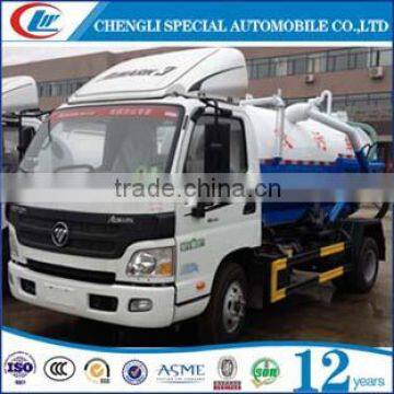 4*2 4000 litres 4CBM 4000m3 waste disposal truck sweage suction tanker truck, vacuum sewage suction truck