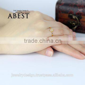 Cluster Solitaire Ring 10K Yellow Gold Micro Pave Engagement Wedding Ring Lady's Fashion Jewelry Ring photo-6